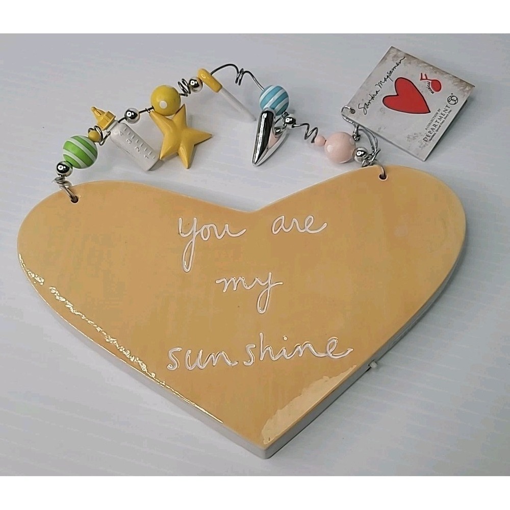 Dept‎ 56 Sandra Magsamen Plaque You Are My Sunshine Singing Heart Baby Mom WORKS